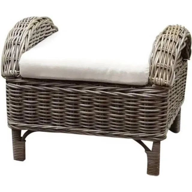 AVH-Collectie Naturel relax voetenbank 50x65xH43 cm wit