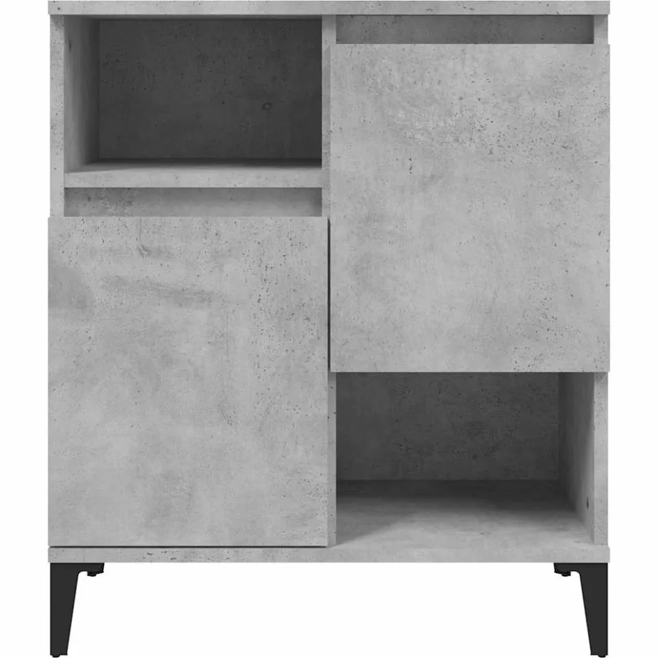 vidaXL Dressoir 60x35x70 cm bewerkt hout betongrijs grijs, foto 3
