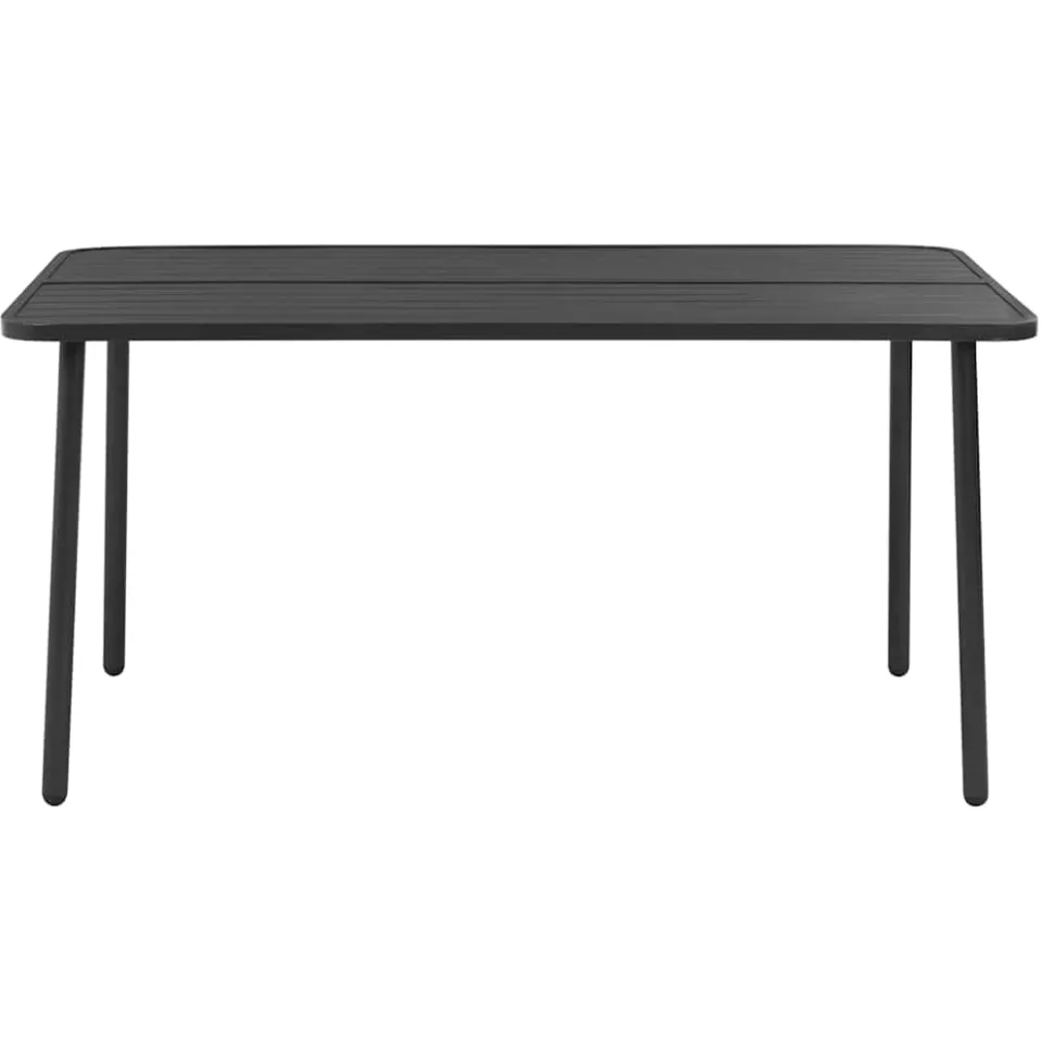 vidaXL Tuintafel 150x90x72 cm staal donkergrijs grijs, foto 2