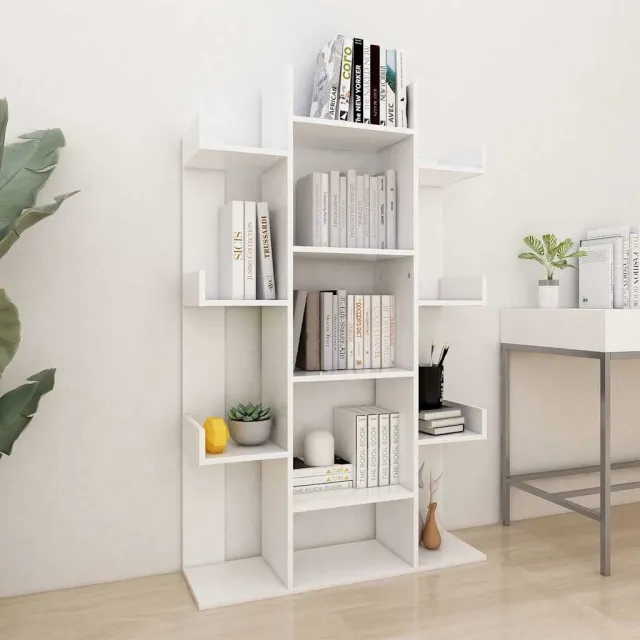 vidaXL Boekenkast 86x25,5x140 cm bewerkt hout wit, foto 2