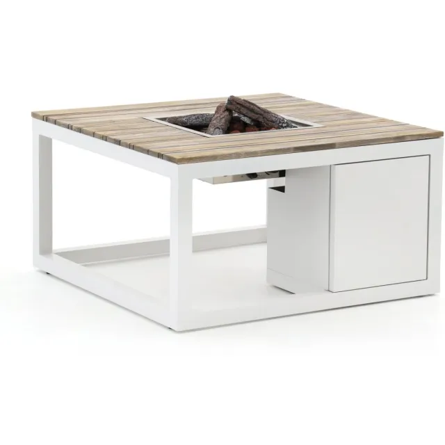 Cosi Cosiraw lounge vuurtafel 100x100x55cm wit, foto 2