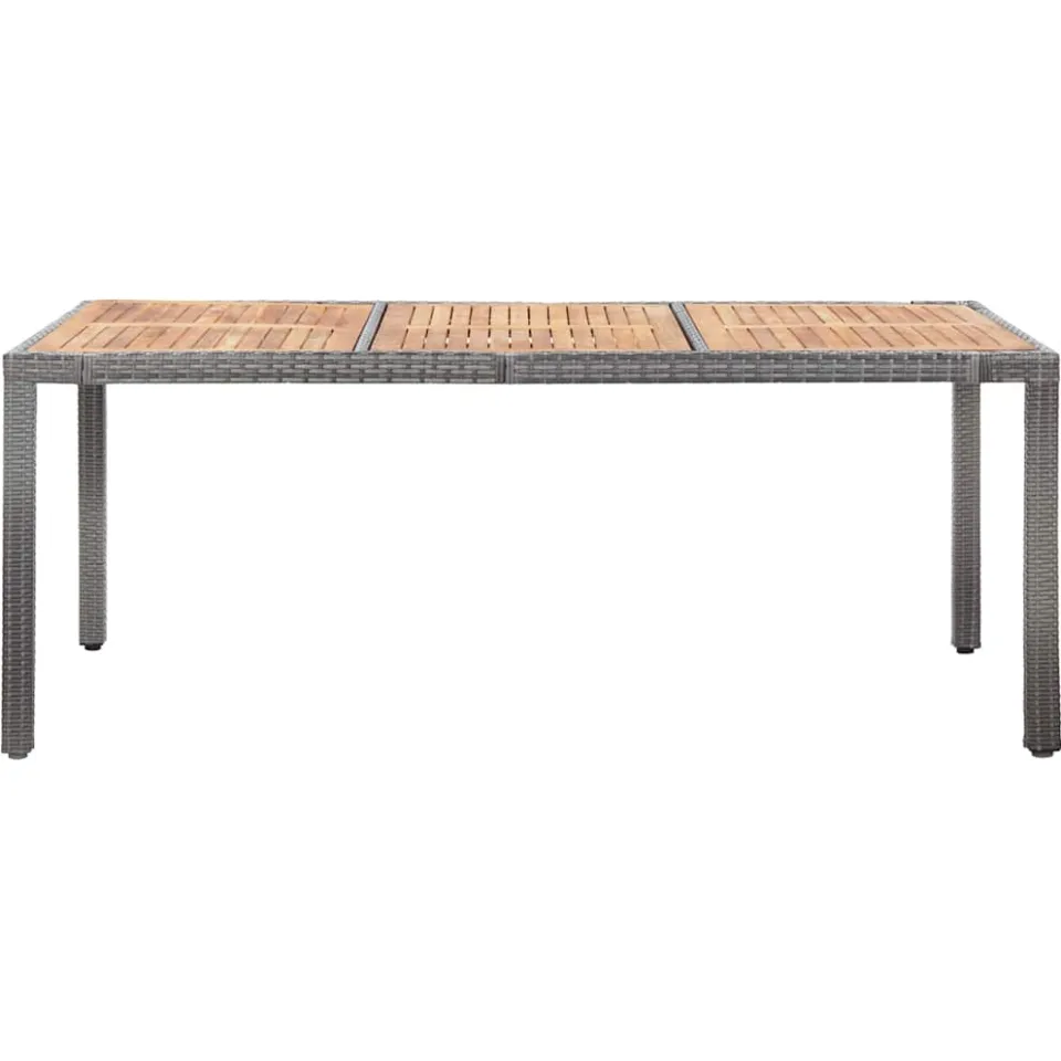 vidaXL 9-delige Tuinset met kussens poly rattan grijs