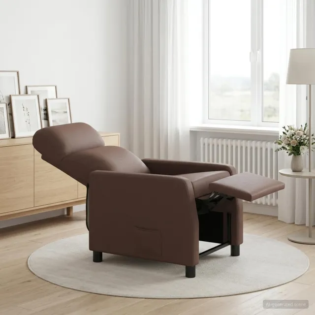 vidaXL Relaxfauteuil Bruin Kunstleer