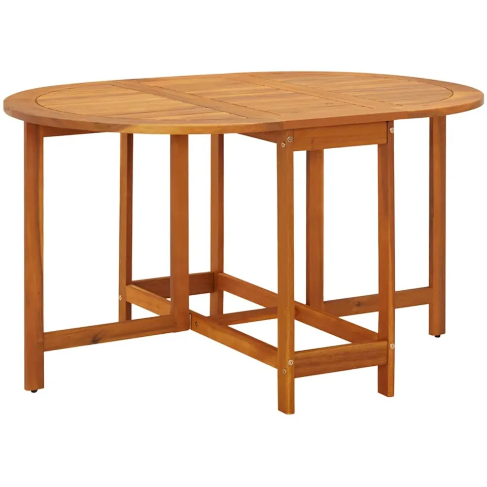 vidaXL Tuintafel 130x90x72 cm massief acaciahout Bruin