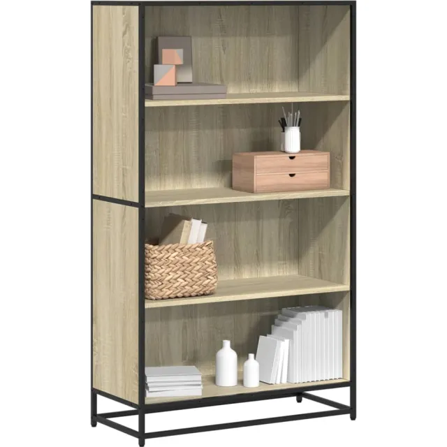 vidaXL Boekenkast 80,5x35x139 cm bewerkt hout sonoma eikenkleurig Bruin