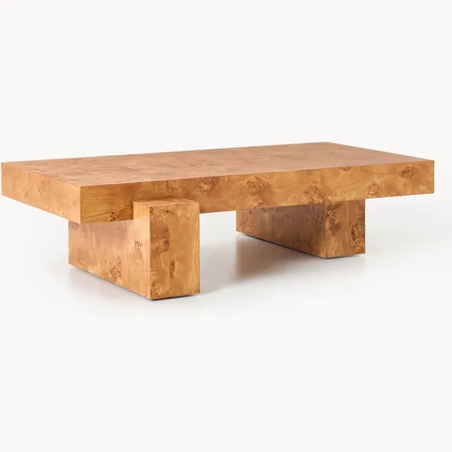 Westwing Collection Houten salontafel Simon Beige