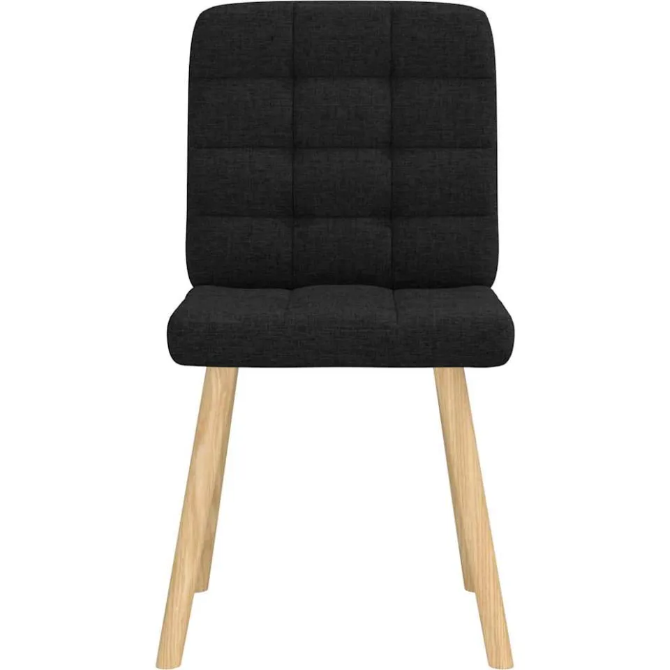 vidaXL Eetkamerstoelen 2 st stof zwart, foto 4