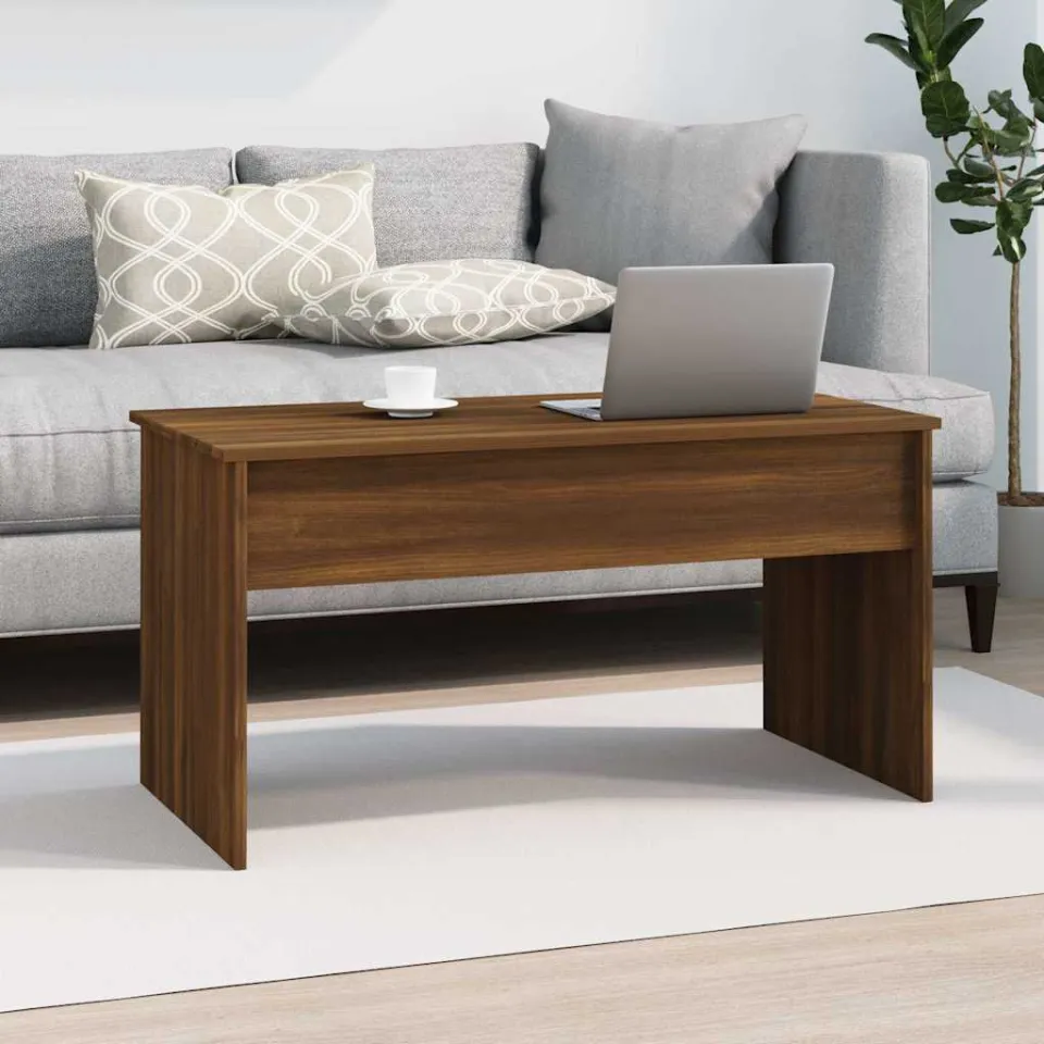 vidaXL Salontafel 102x50,5x52,5 cm bewerkt hout bruin eikenkleur, foto 3