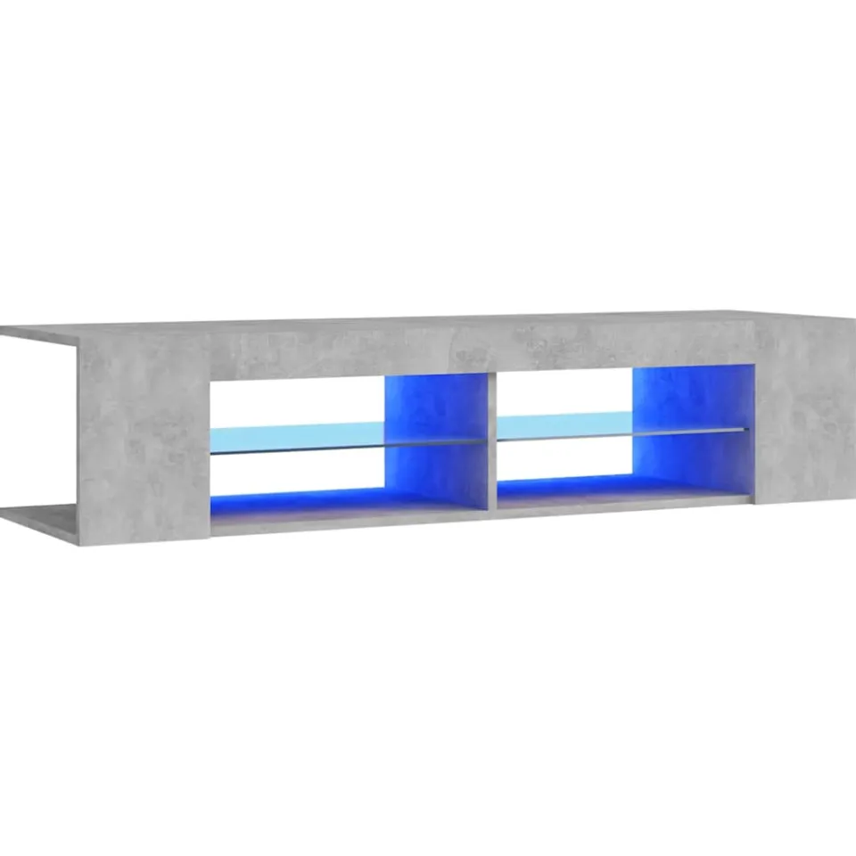 vidaXL Tv-meubel met LED-verlichting 135x39x30 cm betongrijs