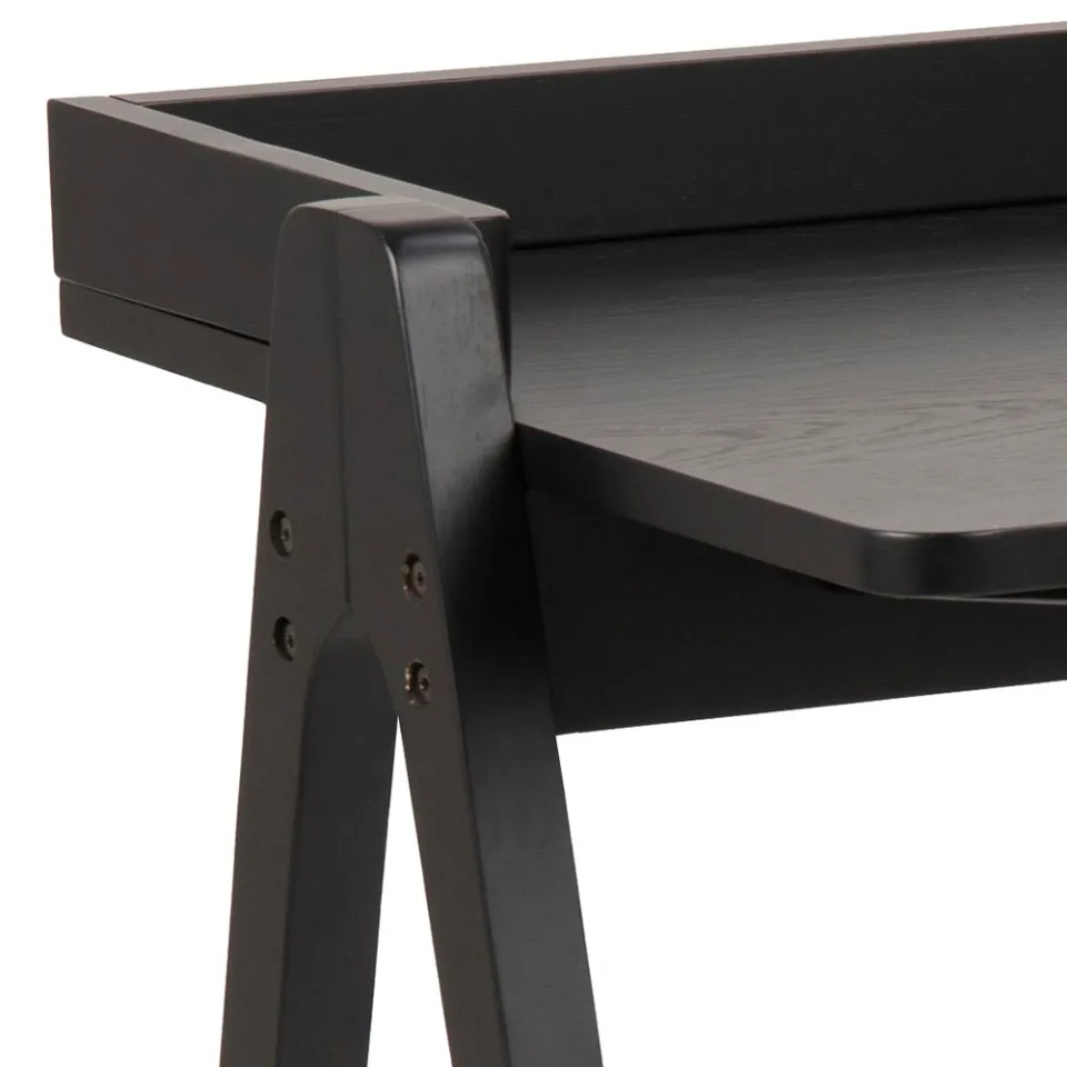 Lisomme Lieke houten bureau zwart - 127 x 80 cm, foto 5