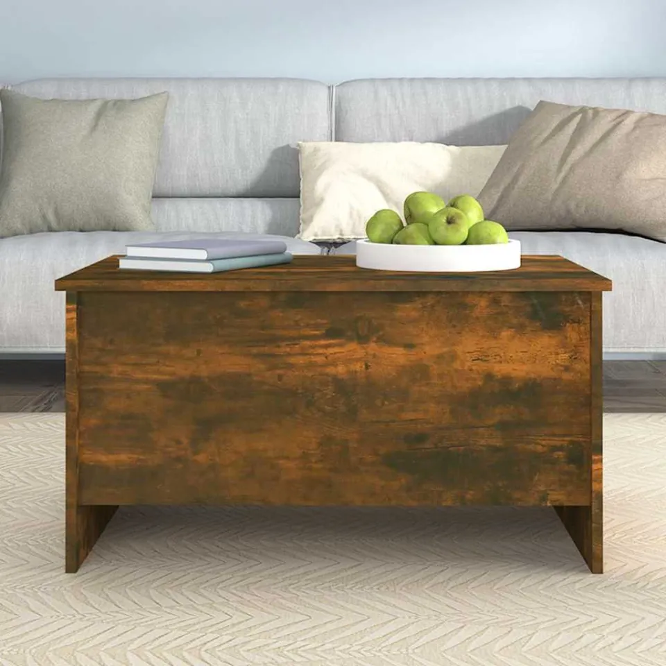 vidaXL Salontafel 80x55,5x41,5 cm bewerkt hout gerookt eikenkleurig, foto 3
