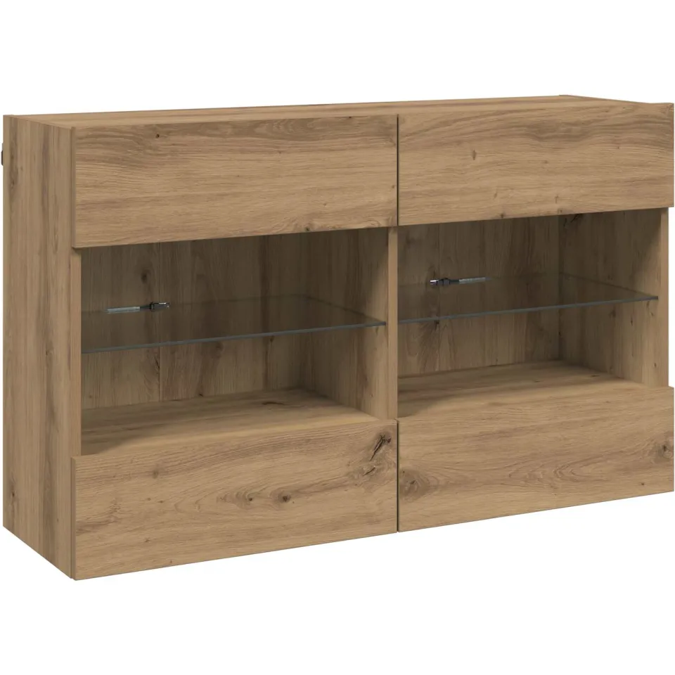 vidaXL TV-wandkast 98,5 x 30 x 60,5 cm Artisan Eiken Bewerkt hout, foto 3