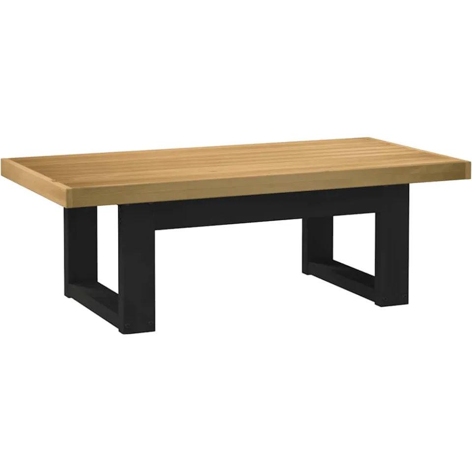 vidaXL Salontafel NOAIN U-vormige poten 120x60x40 cm massief hout bruin, foto 3