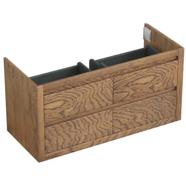 Forzalaqua Onderkast Forzalaqua Gela 120x51x60 Cm 4 Softclose Lades Eiken Castle Brown Bruin