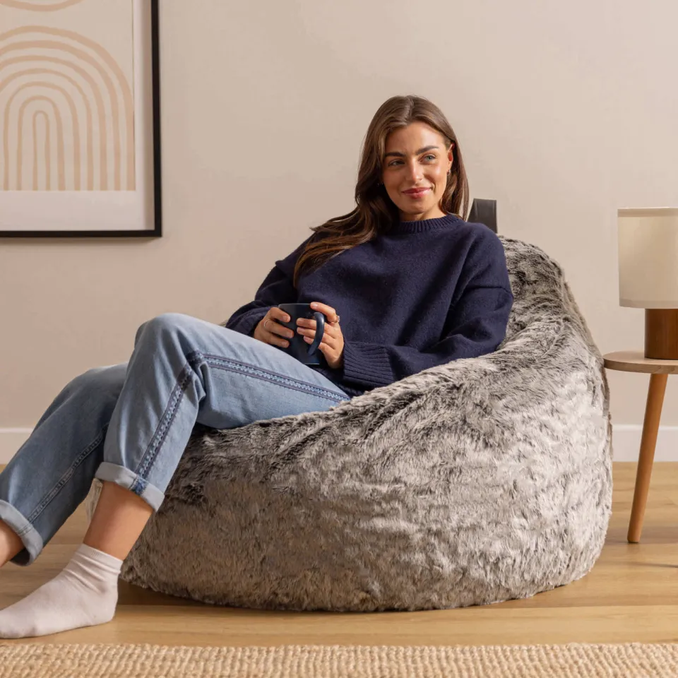 iCON Zitzak Fauteuil Cocoon grijs, foto 4