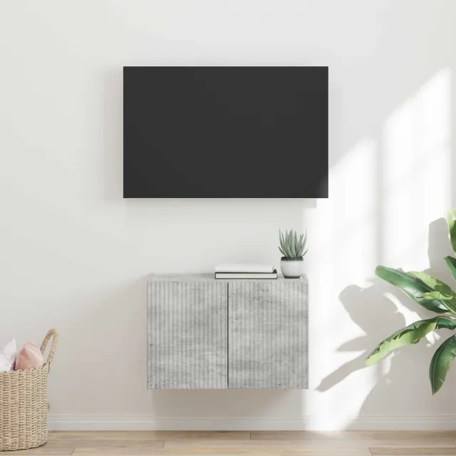 vidaXL TV-wandkast 59,5 x 31 x 40 cm Beton Grijs Bewerkt hout, foto 2