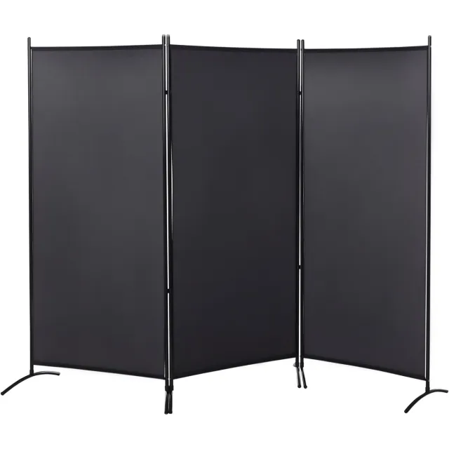 Homcom kamerverdeler-253x50x182cm-polyester-donkergrijs
