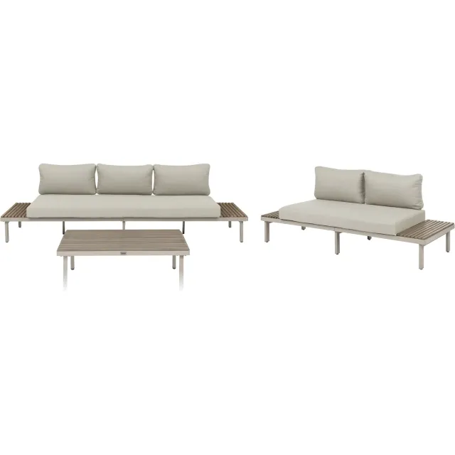 Beliani FIVIZZANO - Loungeset 5-zits - Beige - Acaciahout