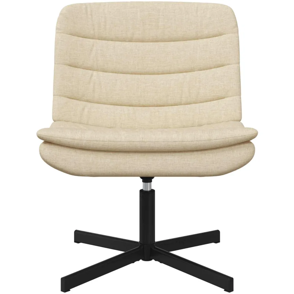vidaXL Draaistoel Crème 63 x 75 x 76 cm Stof, foto 2