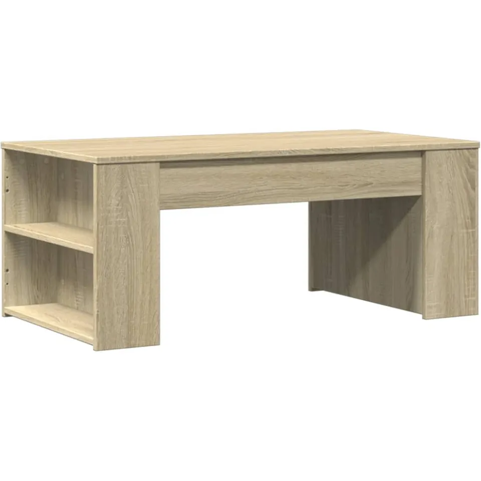vidaXL Salontafel 102x55x42 cm bewerkt hout sonoma eikenkleurig, foto 3