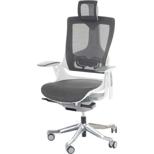 Cosmo Casa Ergonomische Bureaustoel - Verstelbaar - Rugleuning met Hoofdsteun - Ultiem Comfort - Zwart/Grijs