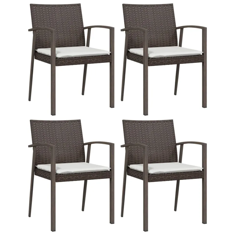 vidaXL 5-delige Tuinset met kussens poly rattan en staal, foto 3