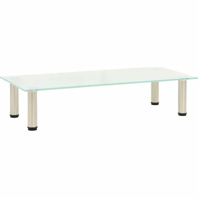 vidaXL Tv-meubel 80x35x17 cm gehard glas mat Transparent