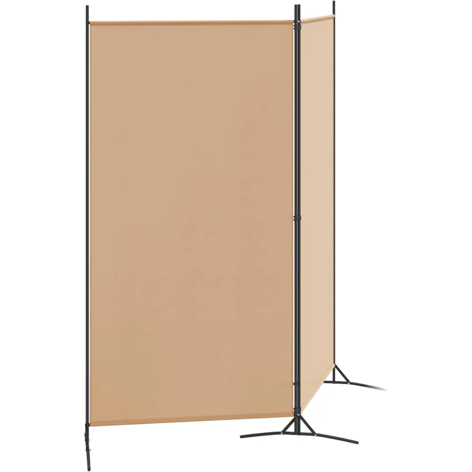 vidaXL 2-Panelen Kamerscherm Beige 175 x 180 cm Stof, foto 3
