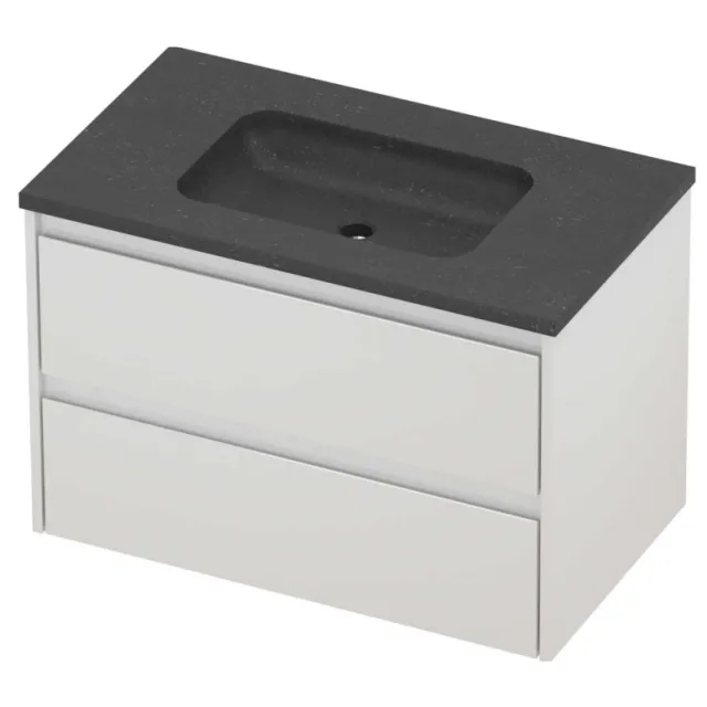 Proline Rollo Badmeubelset Hardsteen Elegant 80x46x54 cm Blue Stone Glans Wit