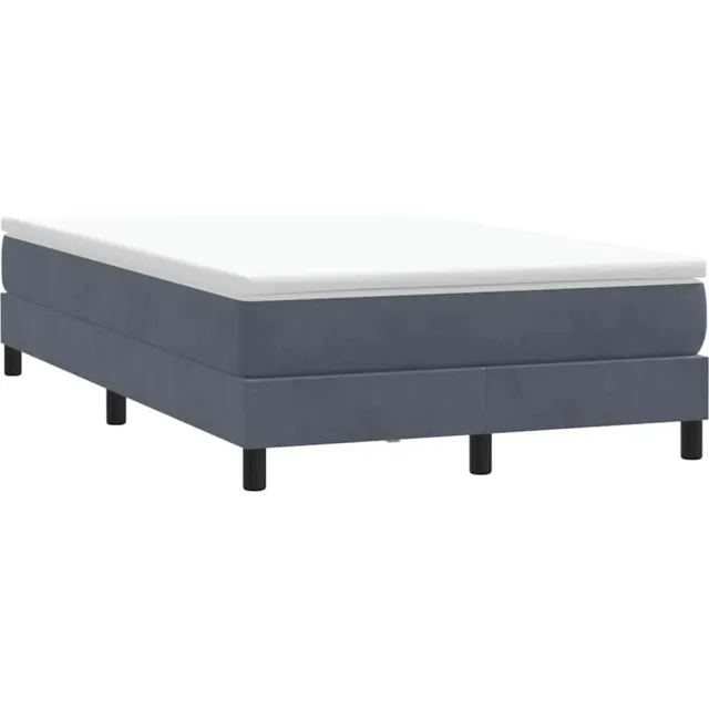 vidaXL Boxspring zonder matras fluweel donkergrijs 120x210 cm