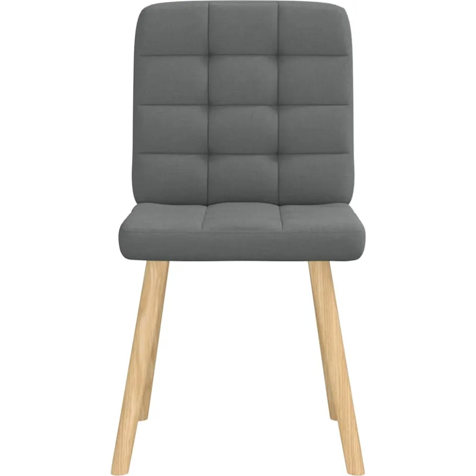 vidaXL Eetkamerstoelen 4 st stof donkergrijs grijs, foto 4