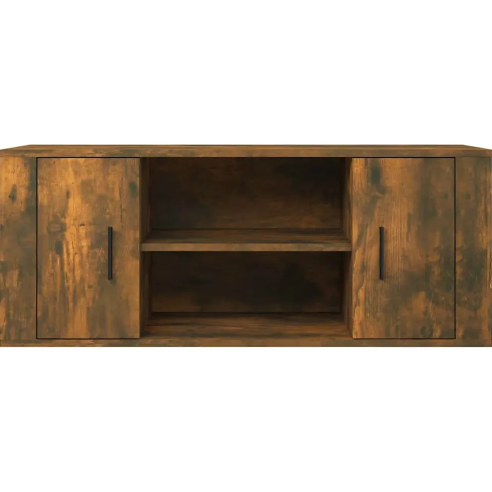 vidaXL Tv-meubel 100x35x40 cm bewerkt hout gerookt eikenkleurig, foto 4