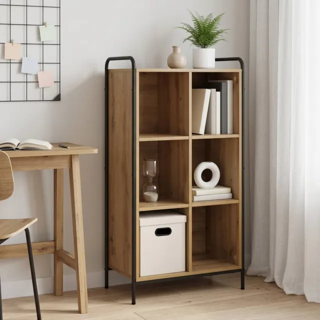 vidaXL Boekenkast 57 x 33 x 111 cm Bewerkt hout Artisanaal eiken, foto 2