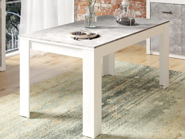 Mobistoxx GENJI eettafel beton wit