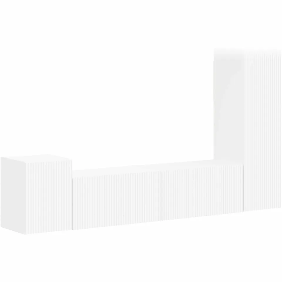 vidaXL Tv-meubelset 4 st 30 x 31 x 100 cm Wit, foto 3