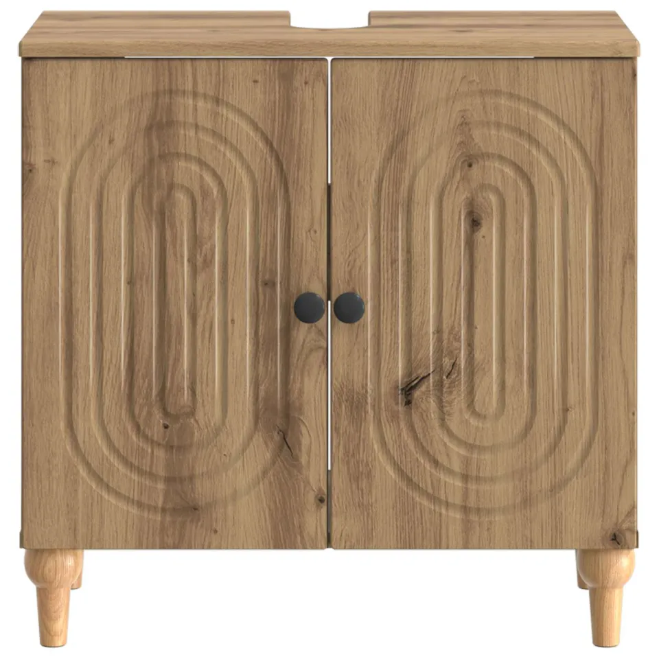 vidaXL Badkamer wastafelkast ALKMAAR Artisanaal eiken, foto 4