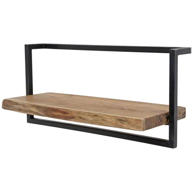 Giga Living Giga Meubel Wandplank Edge - Naturel Acaciahout - 65x25x30cm Bruin