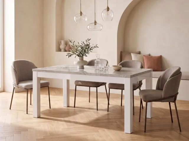 Mobistoxx Romeo eettafel marber wit