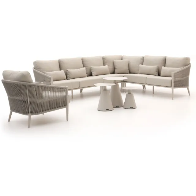 Bellagio tuinmeubelen Bellagio Mineo/Tusa hoek loungeset 8-delig rechts Taupe