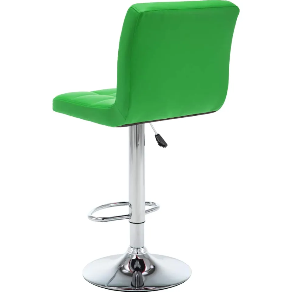 vidaXL Barkrukken 2 st kunstleer groen, foto 4