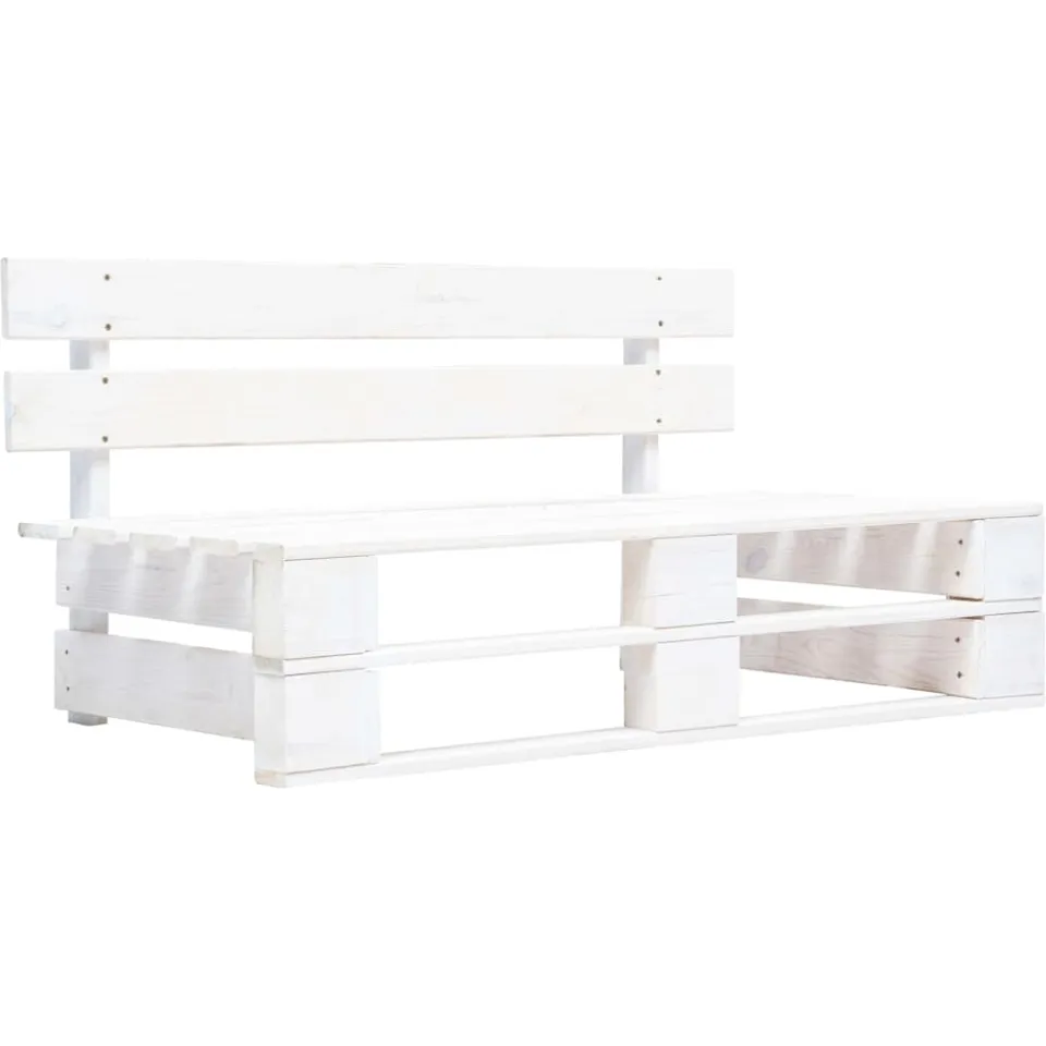 vidaXL 6-delige Loungeset pallet met kussens wit geïmpregneerd hout, foto 2