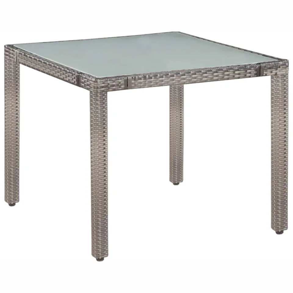 vidaXL 5-delige Tuinset met kussens poly rattan grijs, foto 3