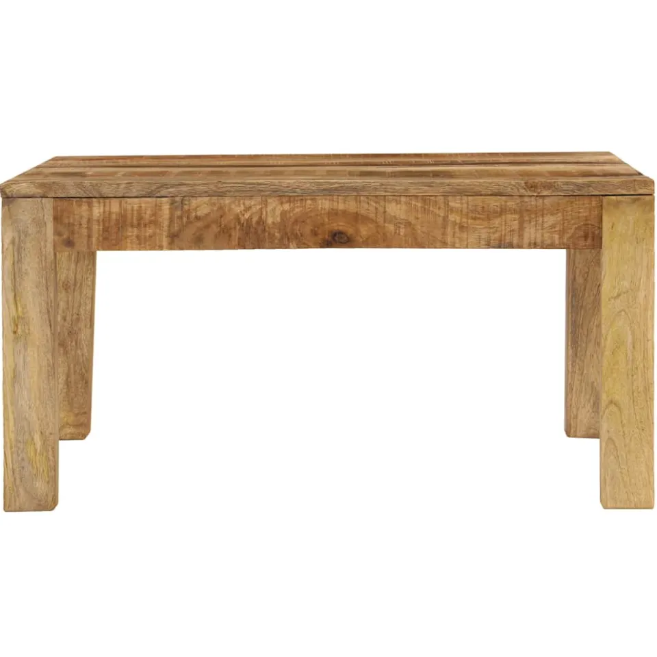 vidaXL Salontafel 80x80x40 cm massief mangohout bruin