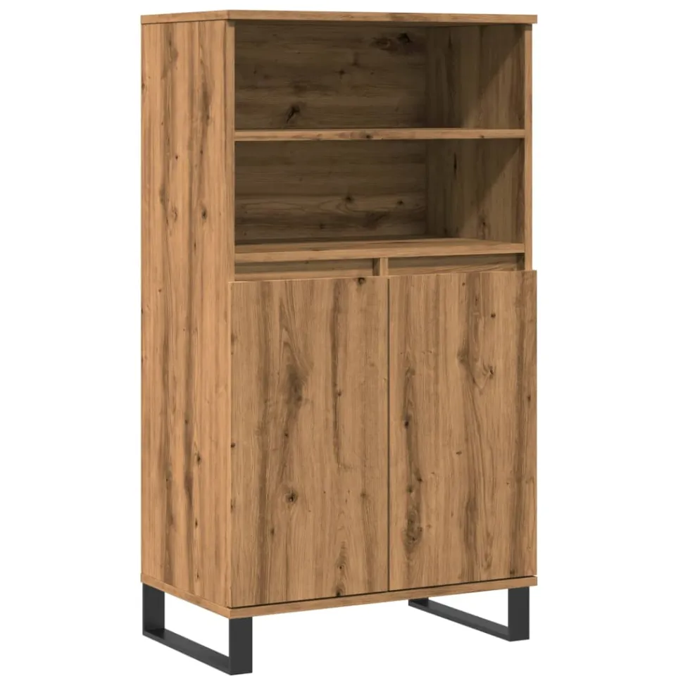 vidaXL Hoge kast 60x36x110 cm bewerkt hout artisanaal eikenkleur, foto 3