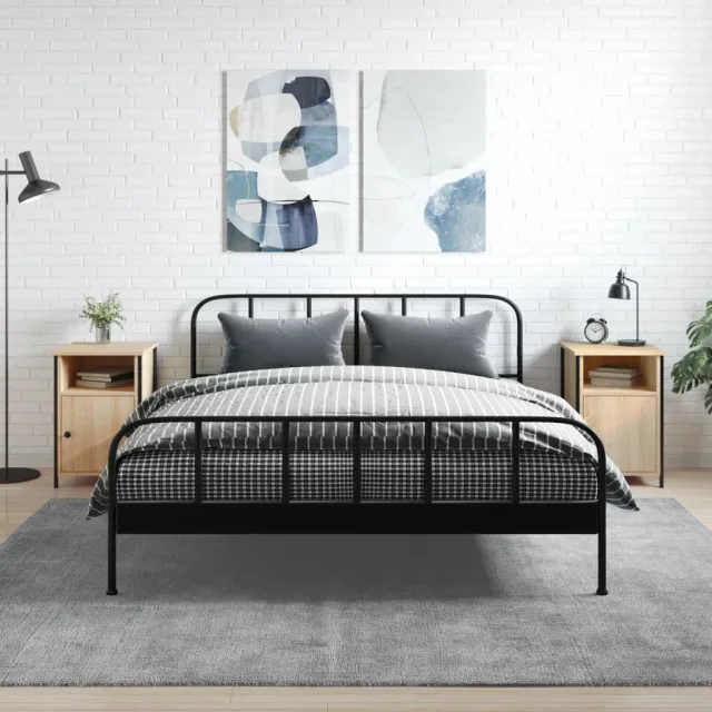 vidaXL Nachtkastjes 2 st 40x42x60 cm bewerkt hout sonoma eikenkleurig, foto 2