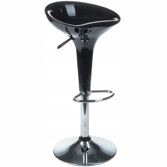 BEAUTY SYSTEM Hoker Barowy BX-1002 Z Czarnym Siedziskiem, Regulowana Wysokość Zwart