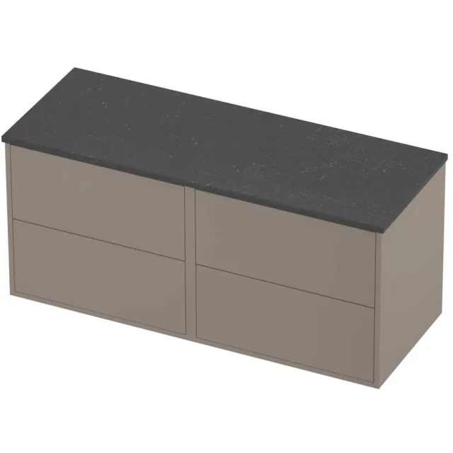 Proline Deck Badmeubelset Hardsteen Voor Grepen 120x46x54 cm Blue Stone Clay Beige