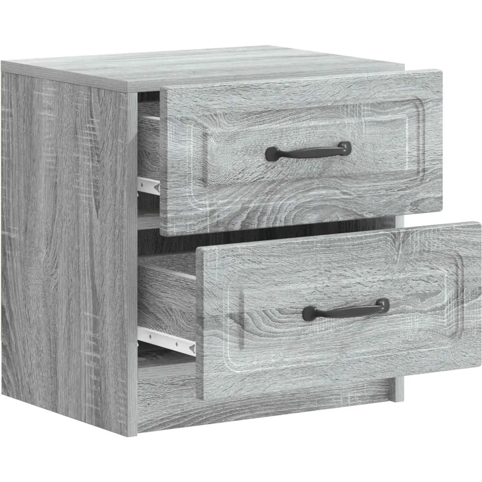vidaXL Nachtkastje Grijs sonoma 43 x 34,5 x 44,5 cm Bewerkt hout, foto 4