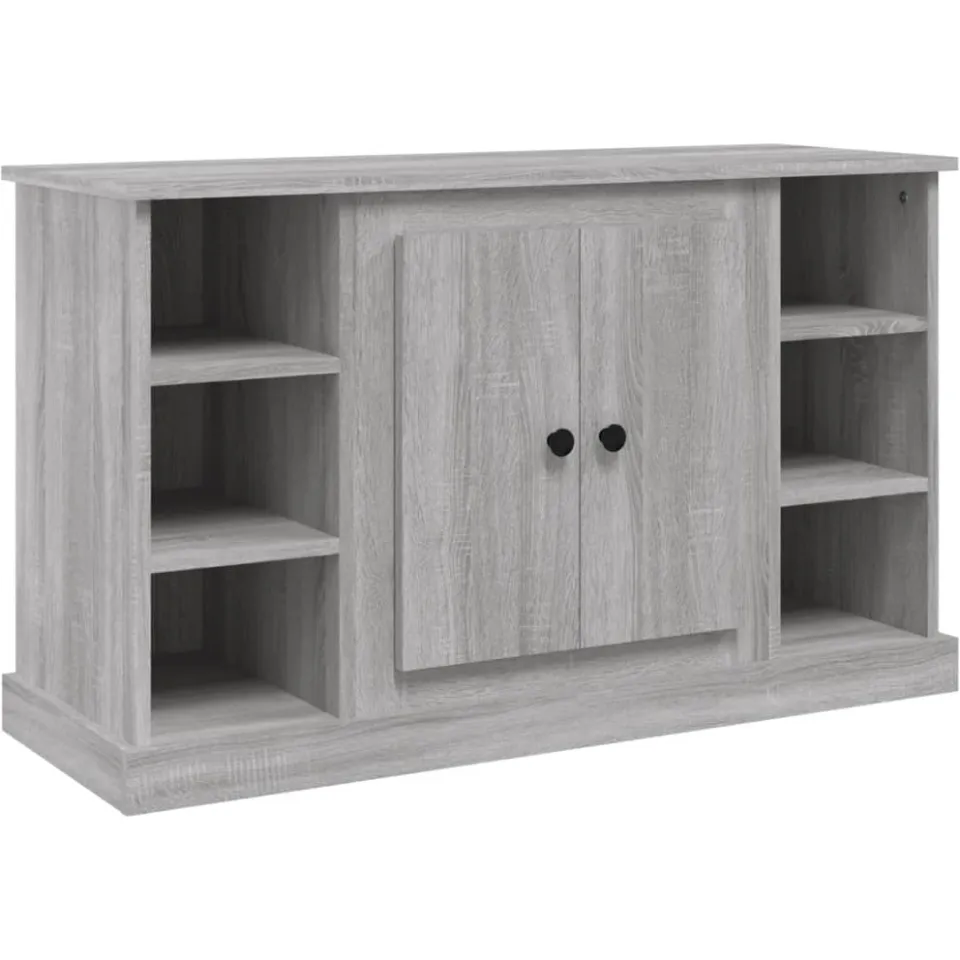 vidaXL Dressoir 100x35,5x60 cm bewerkt hout grijs sonoma eikenkleurig