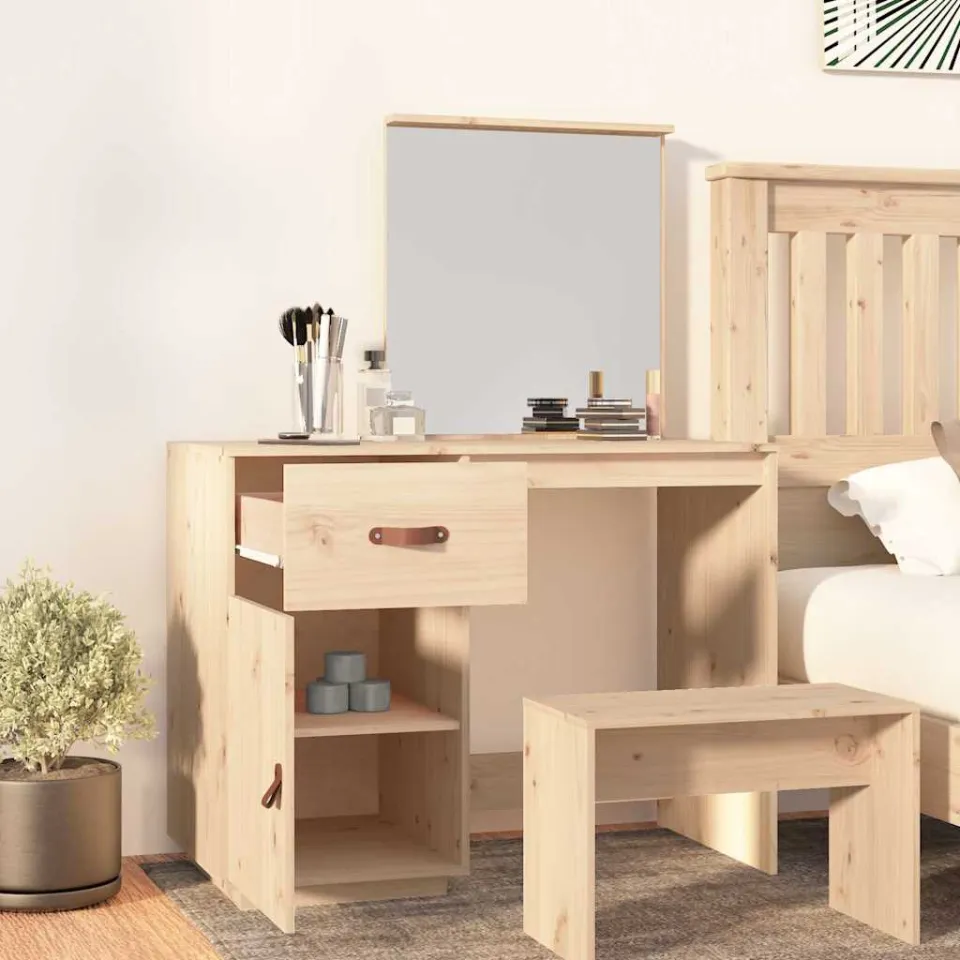 vidaXL Kaptafel 95x50x134 cm massief grenenhout bruin, foto 3